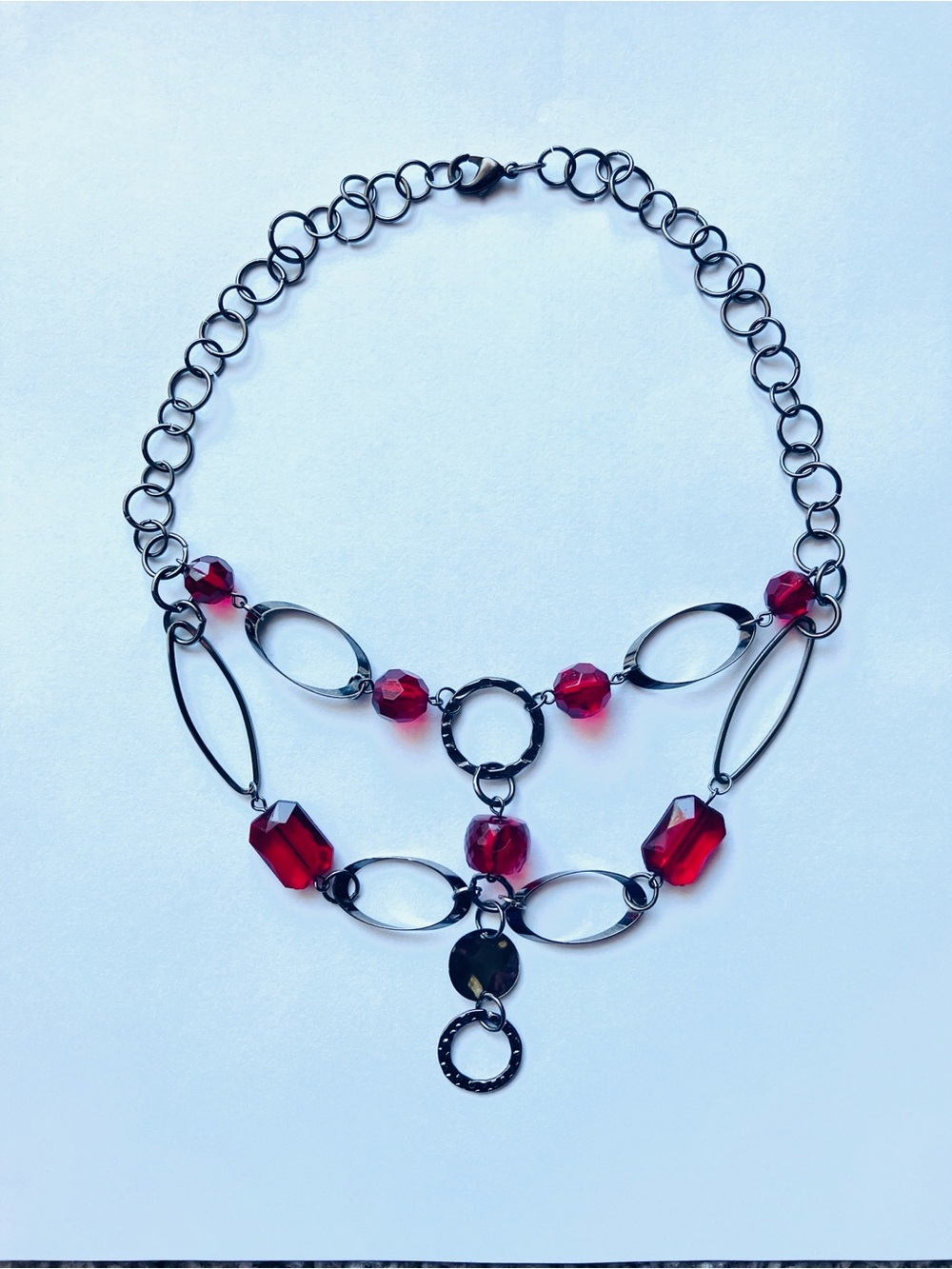 Red Crystal Statement Necklace